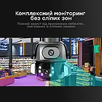 IP PTZ-відеокамера з WiFi 4Mp (2*2Mp) Light Vision VLC-9692WI10ZL f=4+8mm, ІЧ+LED-підсвічування, з мікрофоном (75-00205), фото 7