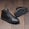 Чоловічі зимові шкіряні черевики на блискавці (натуральна шкіра) чорні на хутрі для чоловіків на зиму розмір 40 41 42 43 44 45, фото 6