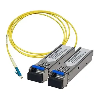 Комплект: Два модулі оптичні LNK-BSFP-1.25G-20U LC 1310nmTX (20km) E-LINK + Подарунок: Патч-корд оптичний Patchcord