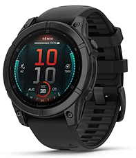 Смарт-годинник Garmin Fenix E – 47 mm, AMOLED Slate grey steel with Black silicone band, фото 6