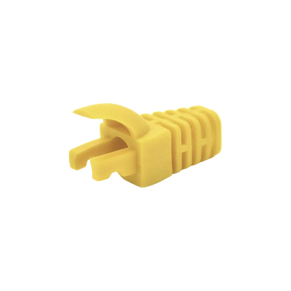 Чохол ізолюючий для роз'єму RJ-45 Cat.5/Cat.6, ПВХ жовтий, 100 шт. (74-00097)