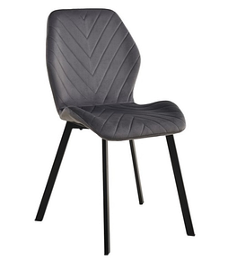 Стілець N-54 темно-сірий велюр + чорний TM Vetro Mebel