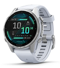 Смарт-годинник Garmin Fenix 8 – 43 mm, AMOLED Silver with Whitestone silicone band, фото 5