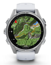 Смарт-годинник Garmin Fenix 8 – 43 mm, AMOLED Silver with Whitestone silicone band, фото 3