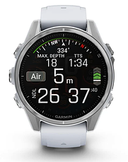 Смарт-годинник Garmin Fenix 8 – 43 mm, AMOLED Silver with Whitestone silicone band, фото 4