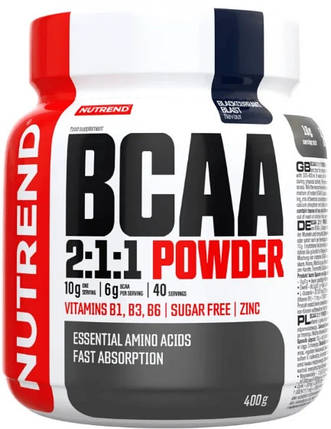 Амінокислоти BCAA Nutrend MEGA STRONG DRINK 400 g чорна смородина, фото 1
