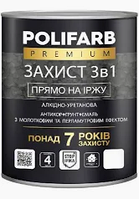 Грунт-эмаль 3в1 с молотковым и перламутровым эффектом Антрацит 0,7кг Polifarb