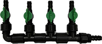 Розподільник повітря AquaNova на чотири виходи 16 мм