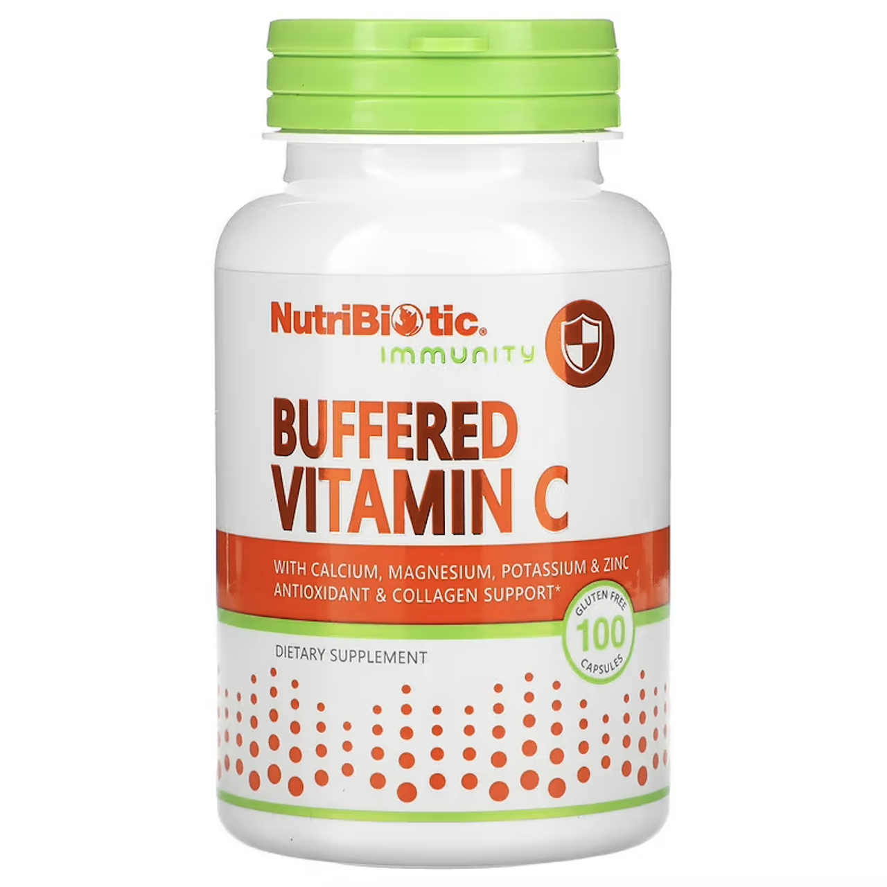 NutriBiotic, Imunity, буферизований вітамін C, 100 капсул без глютену