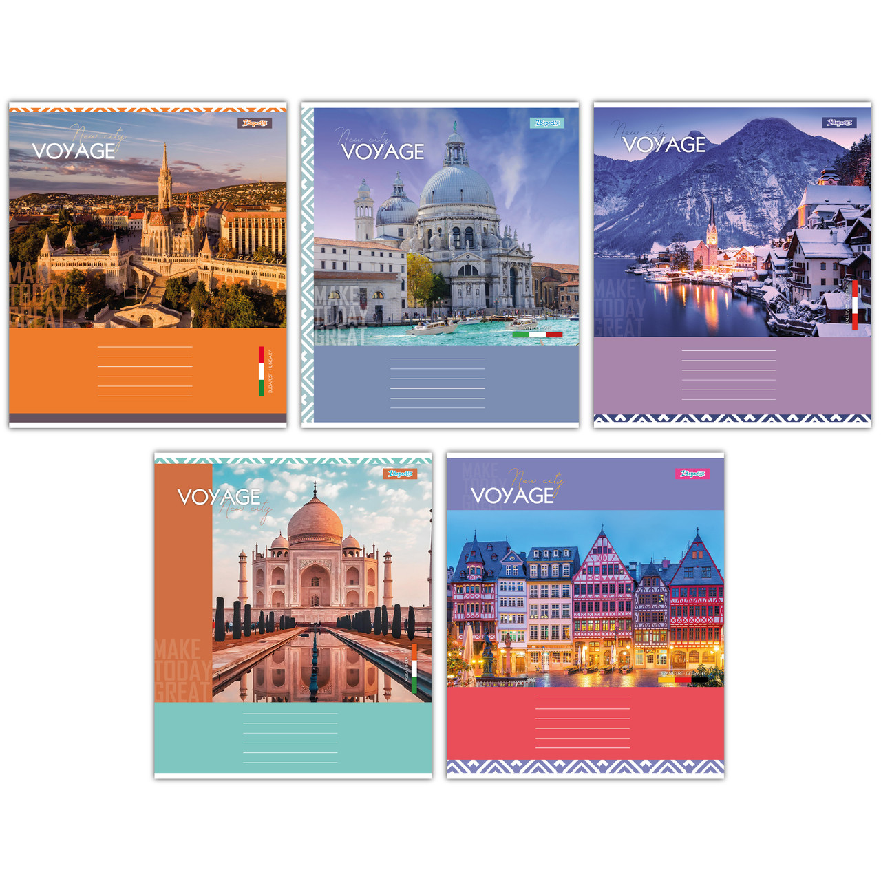 Зошит шкільний 1В New city voyage А5 36 аркушів клітинка 1 Вересня (767329)