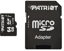 Карта пам`яті micro-SDXC 64GB Patriot LX Series (class10) + adapter