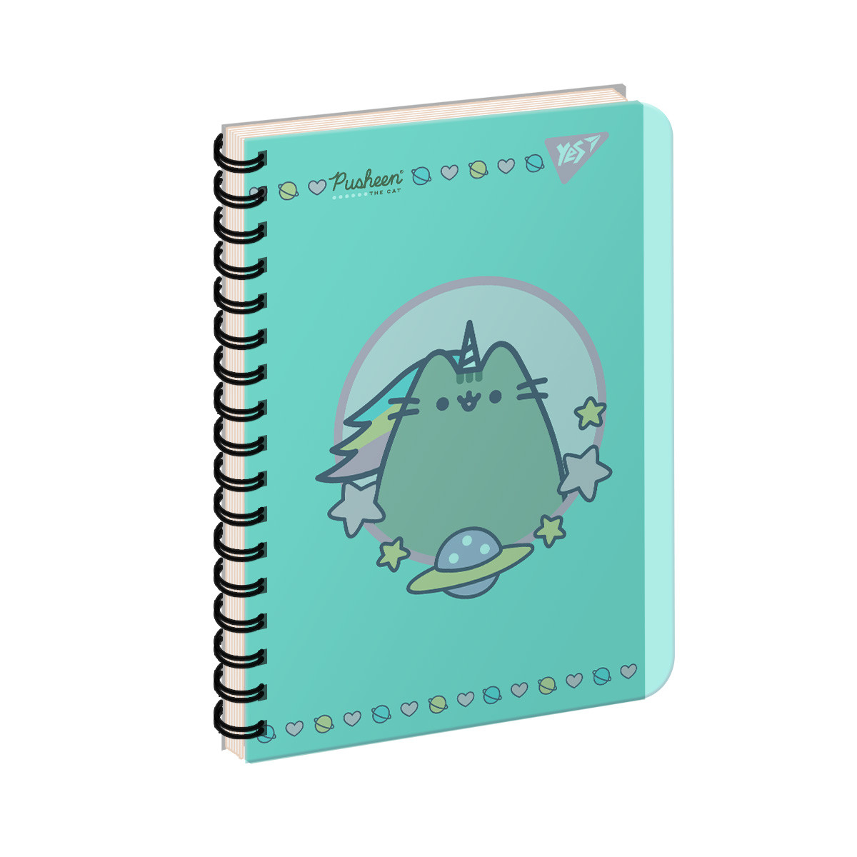 Зошит шкільний В6 144 аркуша пл.обкл. Pusheen YES (681994)