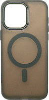 Накладка iPhone 15 Pro Max black Translucent MagSafe