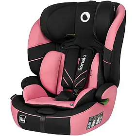 Автокрісло Lionelo Levi One i-Size Pink Rose (група 1/2/3, 9-36 кг, регулювання підголівника) Чорно-рожеве