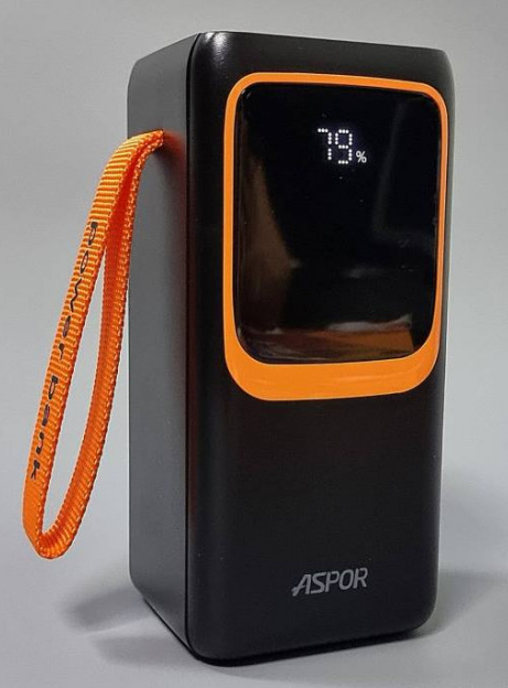 Power Bank Aspor A350 Big Mac 50000mAh Fast Charge (QC+PD) 22.5W- чорний