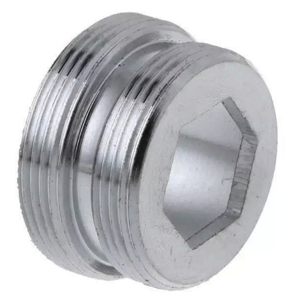 Перехідник адаптер для аератора на вилив змішувача J.G. хром метал М22 зовнішнє різьблення на М24 зовнішнє різьблення, фото 1