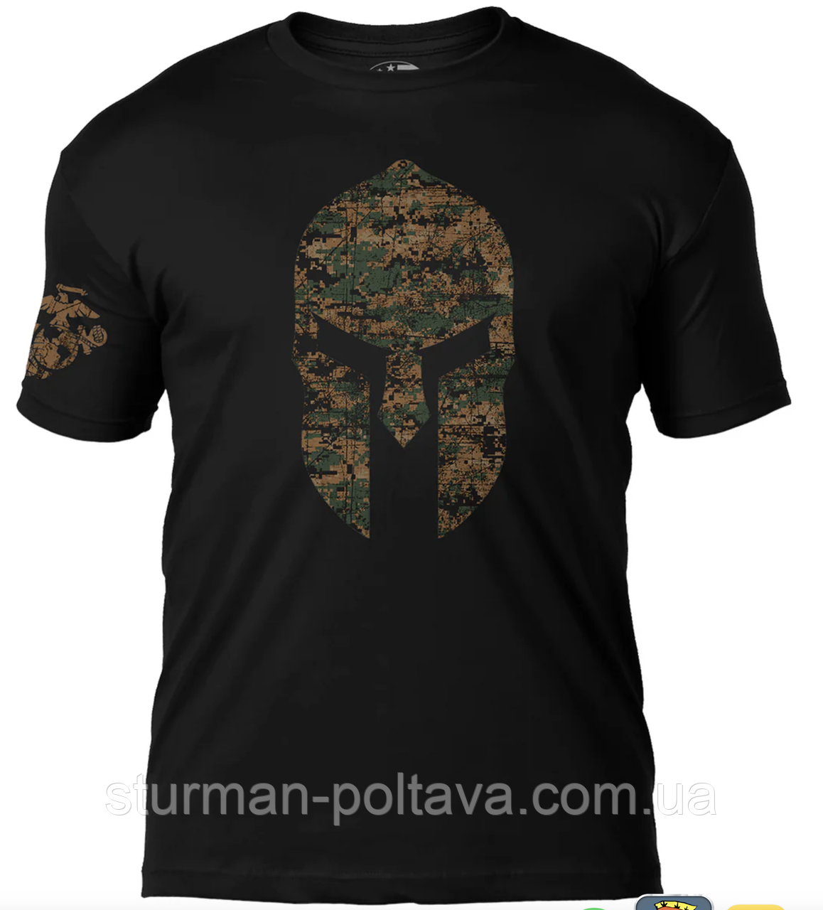 Футболка чоловіча морська пахота 7.62 Design Спарта камуфляж USMC MARPAT Spartan USA
