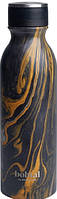 Пляшка термос металева SmartShake Bohtal Insulated Flask Black Marble 600 мл коричнева