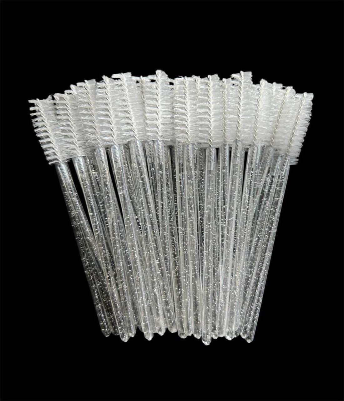Щіточки нейлонові для вій і брів 50шт.(Прозорий колір)