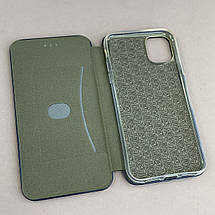 Чохол-книга для Apple iPhone 11 книжка з підставкою на телефон айфон 11 темно-синя stn, фото 3