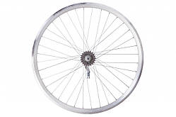 Колесо задн. VLT 24" AL 36H двост. чорн.; Втулка черв. SHUNFENG SF-CT01 на гайках