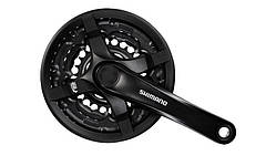 Шатун велосипедний  SHIMANO FC-TY50    L175мм 24-34-42Т  під квадрат
