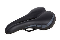 Сідло комфортне з отвором 275*170 чорн. с сірой полосой YF-1031