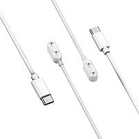 Зарядний пристрій для фітнес-браслету Honor Band 7, 6, Honor Watch ES (Type-C - вхід) білий, фото 8