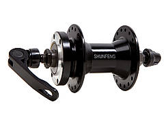 Втулка передня алюміній 36H 14G з QR на пром. підшипн. чорний SHUNFENG SF-A210F