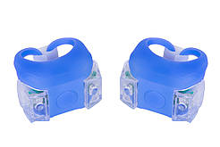 Мигалка задня 2шт BC-RL8002 білий + червоне світло LED силіконовий (синій корпус)