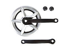 Шатун велосипедний  сталь L165мм 40T під квадрат чорний HX HX-E-AM039