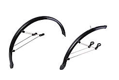 Крила щитки велосипедні  26" повнорозмірні пластик. зі стійк. f.285 r.265-355 ширина 55мм чорн. FEITECH SY-955 (кріпл. на пір'я