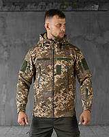 Тактическая военная куртка Softshell пиксель осень, весна