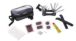 Велосумка на раму, пiд смартфон, з iнструмент. (Тульт, лопатки, латки, клей) KL-9812C