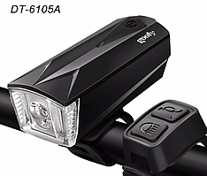 Ліхтар велосипедний аккумуляторний передній BC-FL1592 190лм LED живлення Li-on 1200mAh з ел дзвiнком USB Pl