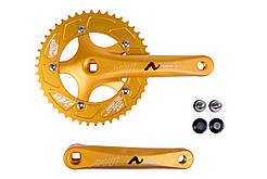 Шатун велосипедний  алюмінієвий  L170мм 46T NECO SA2-311D під квадрат Gold