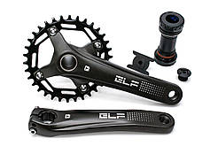 Шатун AL L175мм 36T с интегр.осью чорний T-Self A26Z-SS300 з кареткою