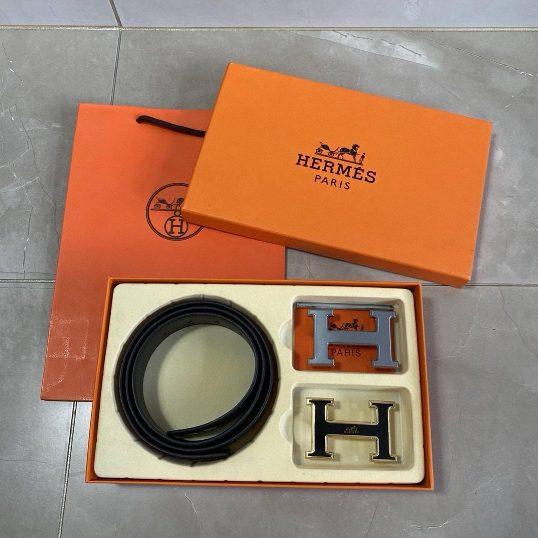 Чоловічий шкіряний Ремінь Гермес, фото 1