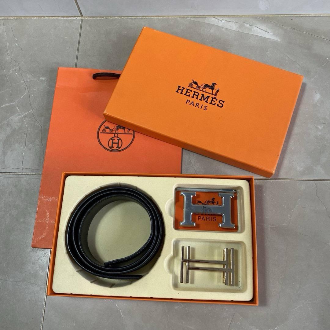 Чоловічий шкіряний Ремінь Гермес, фото 1