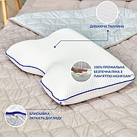 Подушка ортопедична MEMORY FOAM IDEIA контурна 58х42х13 см з ефектом пам`яті