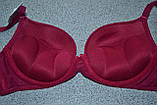 Бюстгальтер Lemila гладкий пуш ап чашка C Бордовий, фото 4
