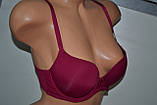 Бюстгальтер Lemila гладкий пуш ап чашка C Бордовий, фото 2