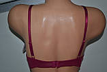 Бюстгальтер Lemila гладкий пуш ап чашка C Бордовий, фото 3