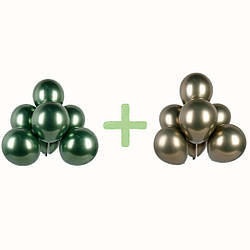 Латексні повітряні кулі 12 дюймів хром 1+1 два нових кольори!