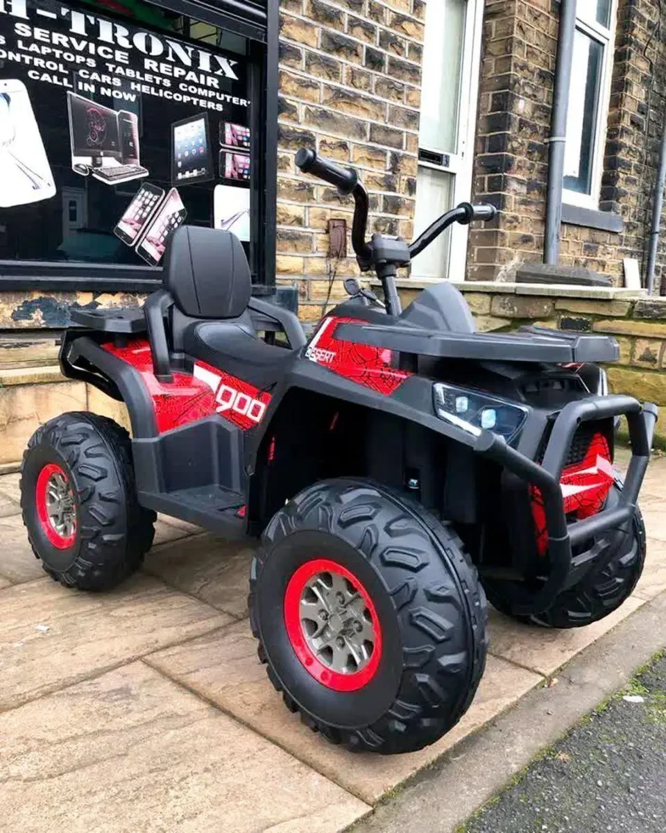 Дитячий електроквадроцикл на акумуляторі Bambi Racer M 4081 для дітей 3-8 років чорно-червоний