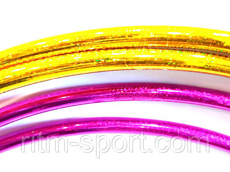 Обруч для художньої гімнастики в золотистому обмотуванні 70 см, 75 см, 80 см, 90 см, фото 2