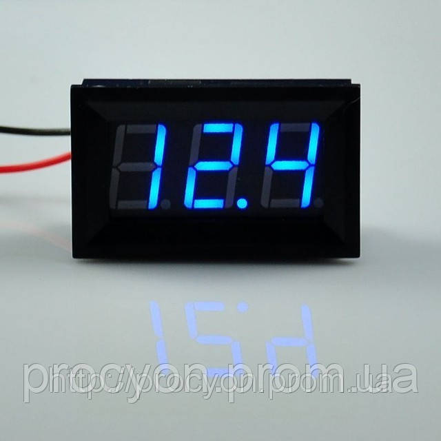 Вольтметр цифровой 4.5-30В синий 0.56 "