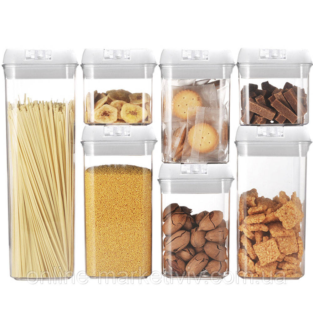 Набір контейнерів для сипучих продуктів 7шт, Food storage container / Органайзери для круп