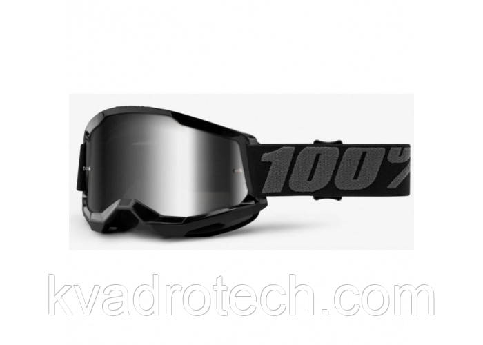 Окуляри 100% STRATA 2 Goggle Black — Mirror Silver Lens