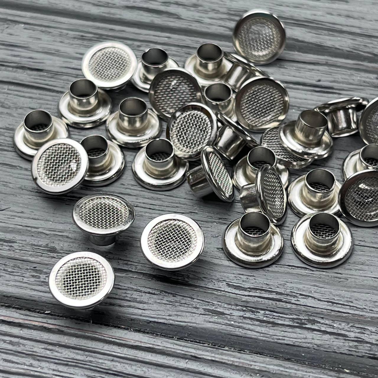 Люверси 8 мм Сітка НЕРЖ Нікель (1000 штук)